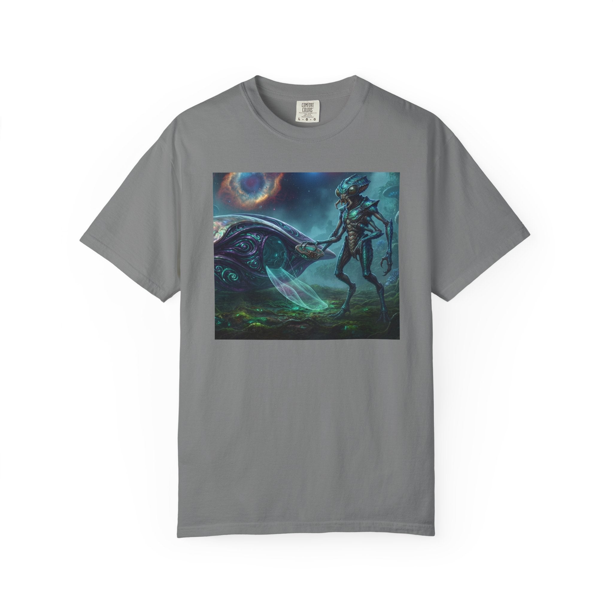 Alien Encounter T-Shirt — Cosmic Sci‑Fi Art Tee