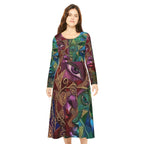 Abstract Mosaic Long Sleeve Dress | Colorful Artistic AOP Dancewear  |  "No More Stolen Sisters" Series #mmiwg