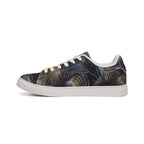 Men's low-top sneakers with swirl leather design, casual printify shoes for everyday wear
