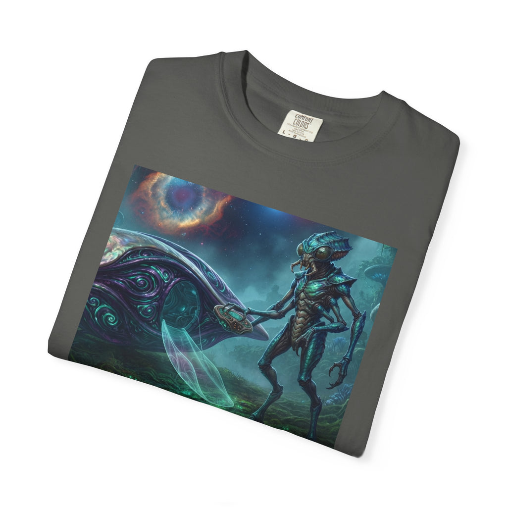 T-shirt Rencontre Extraterrestre — T-shirt Art Cosmique de Science-Fiction
