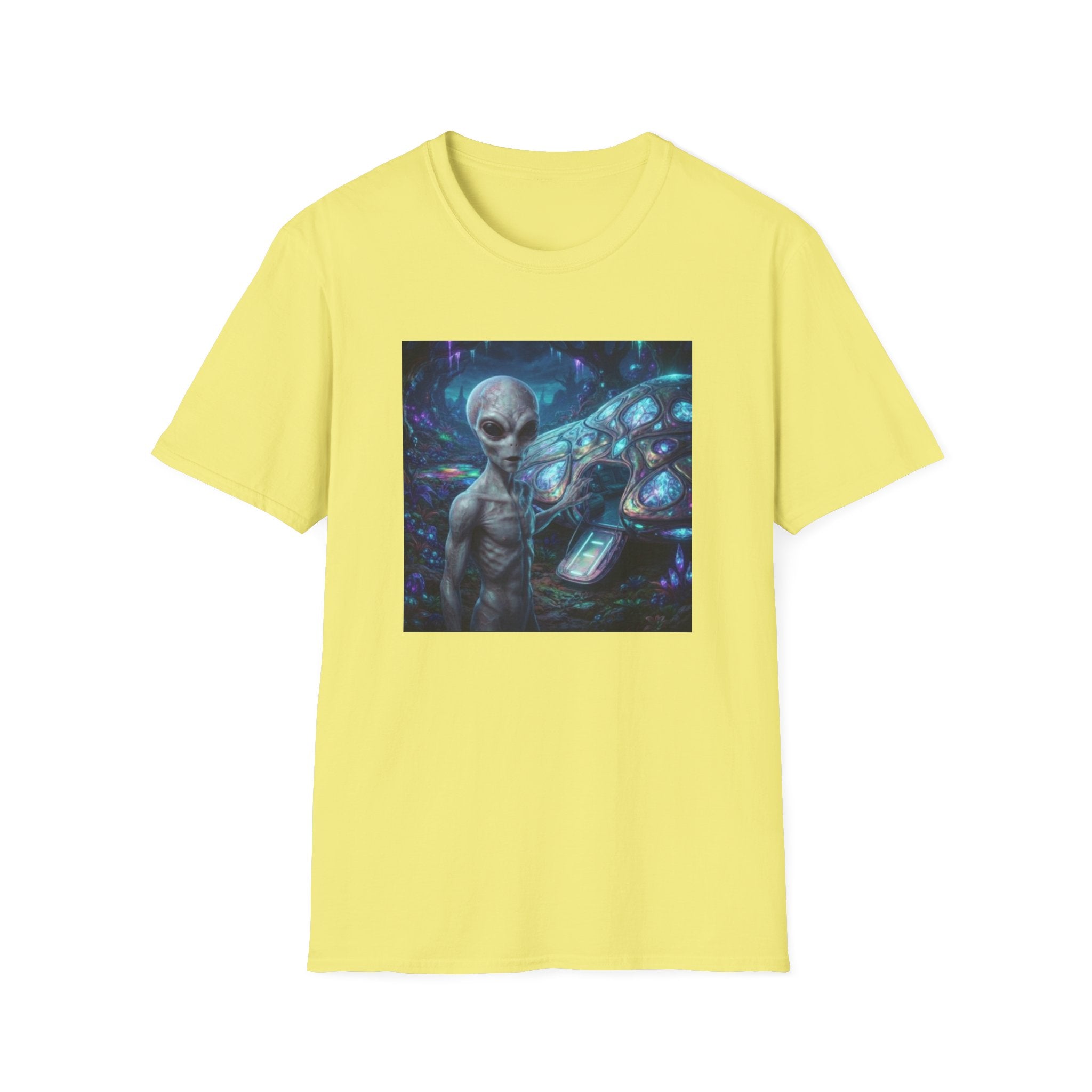 Alien Encounter T‑Shirt — Galactic Grey Extraterrestrial Art Tee