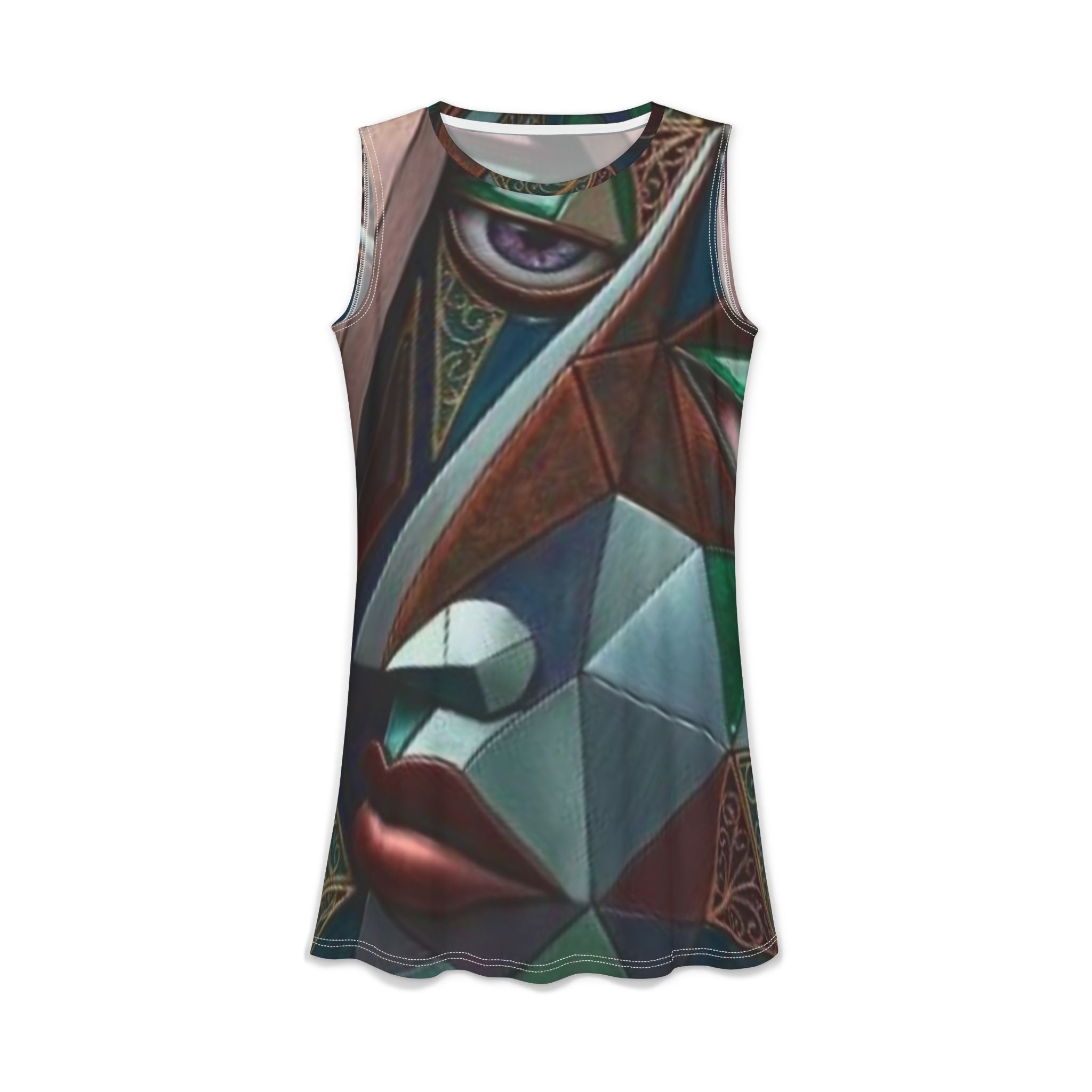 Abstract Geometric Face Dress | Artistic  |  "No More Stolen Sisters" Series #mmiwg