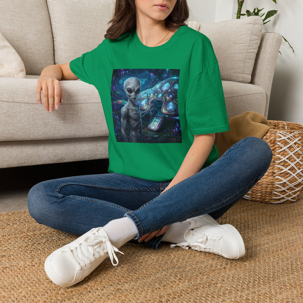 Alien Encounter T‑Shirt — Galactic Grey Extraterrestrial Art Tee