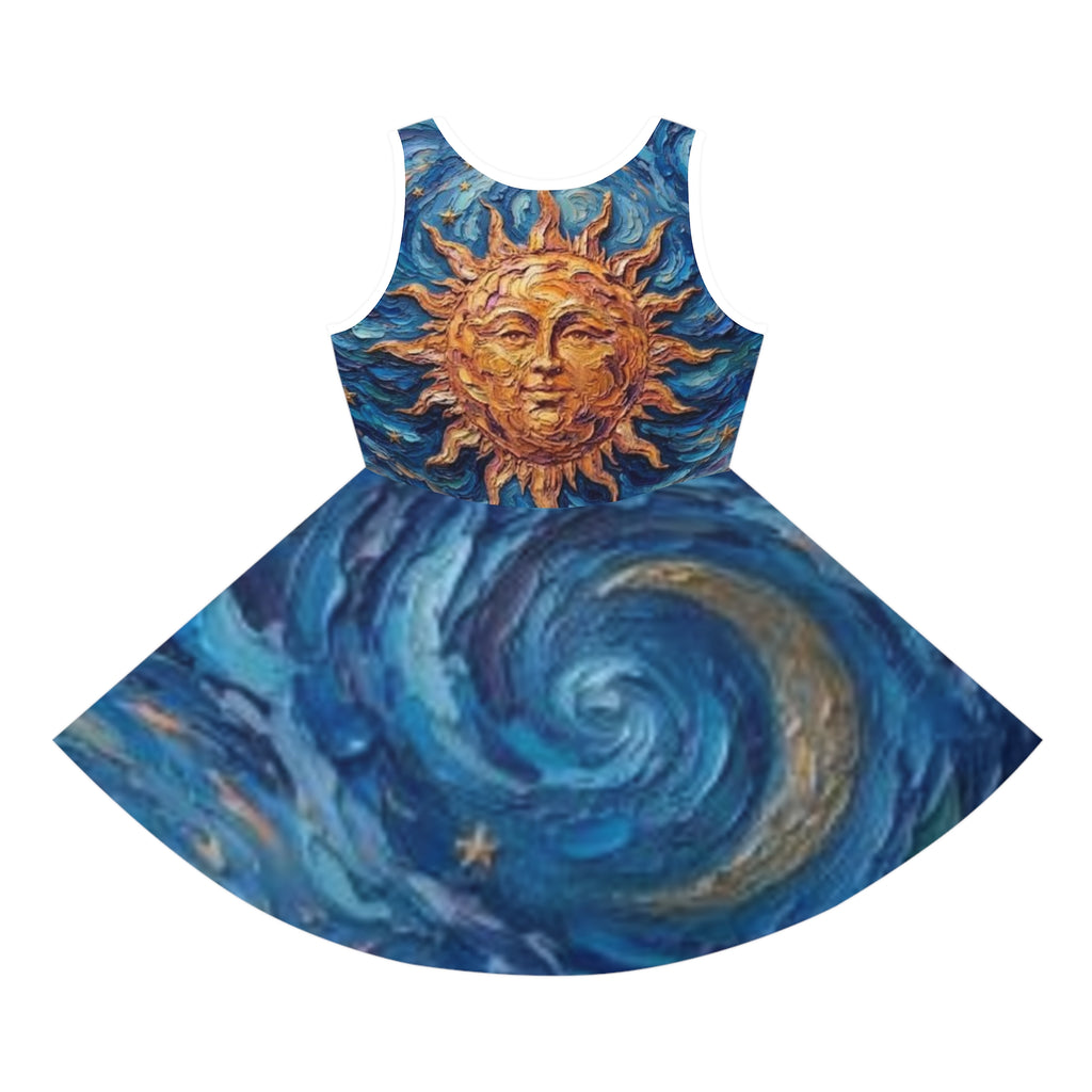 Mystic Faces Girls' Sundress AOP - "No More Stolen Sisters!" Collection
