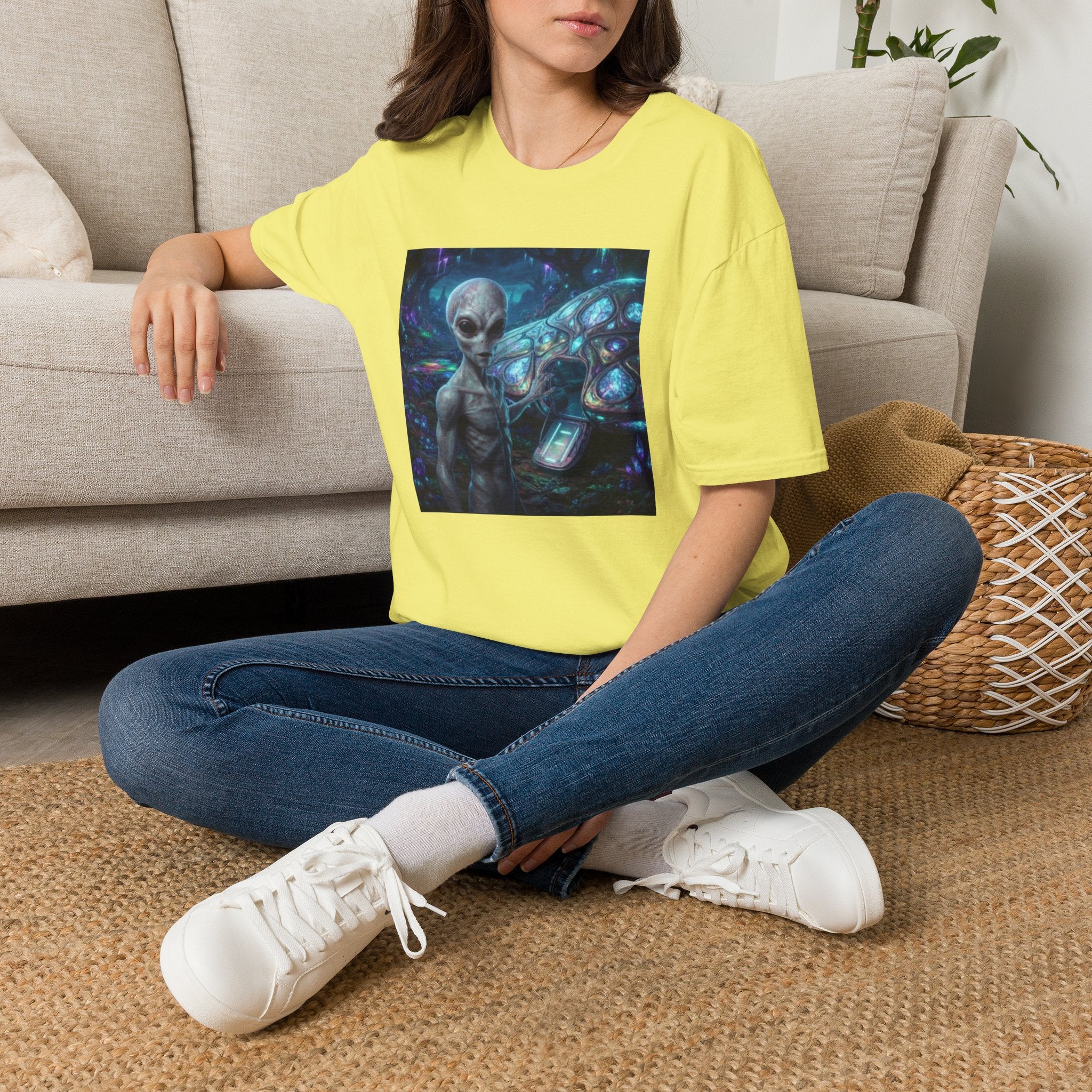 Alien Encounter T‑Shirt — Galactic Grey Extraterrestrial Art Tee