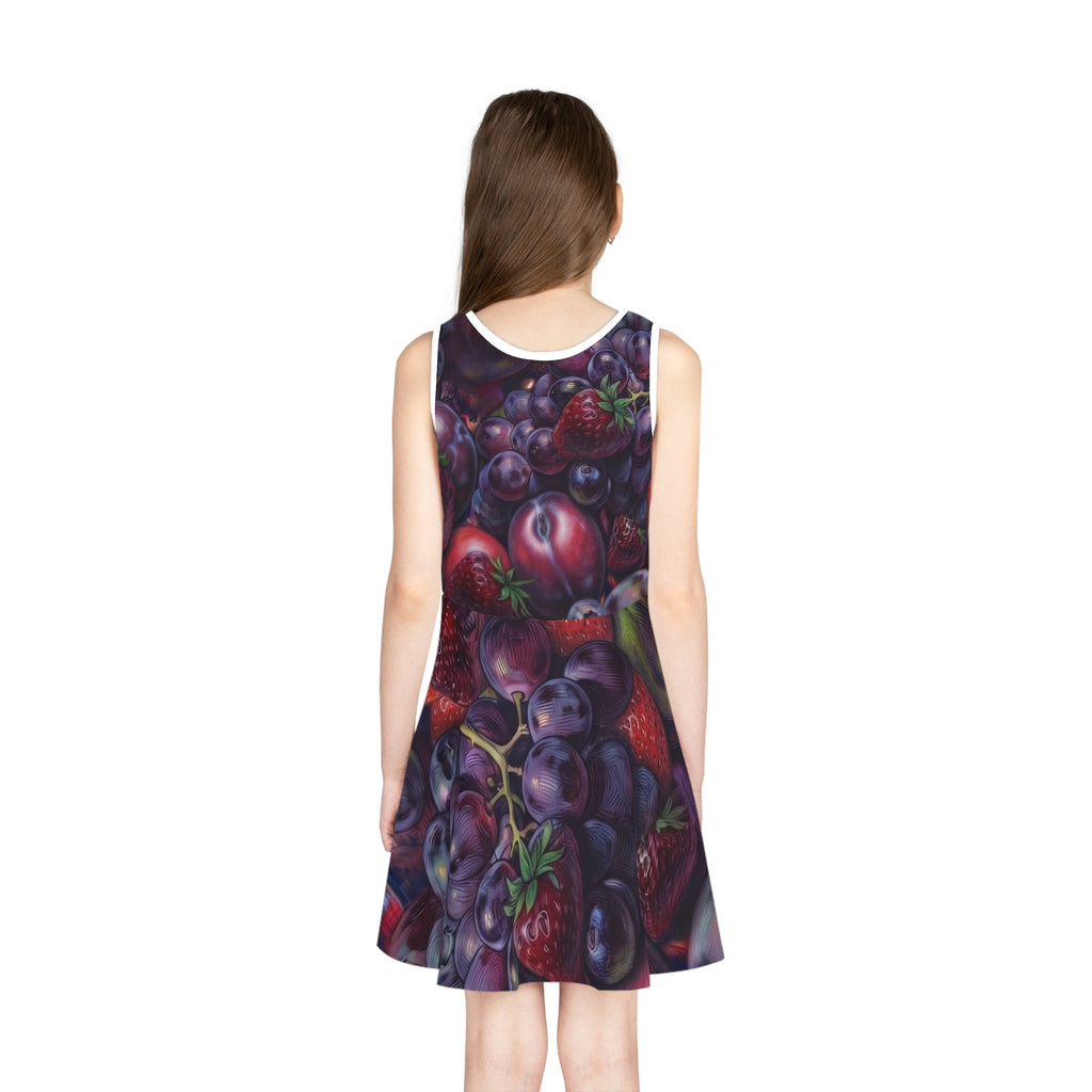 Girls' Berry Patch Sundress — Fruit Print Sleeveless Dress for Kids -"No More Stolen Sisters!" Collection