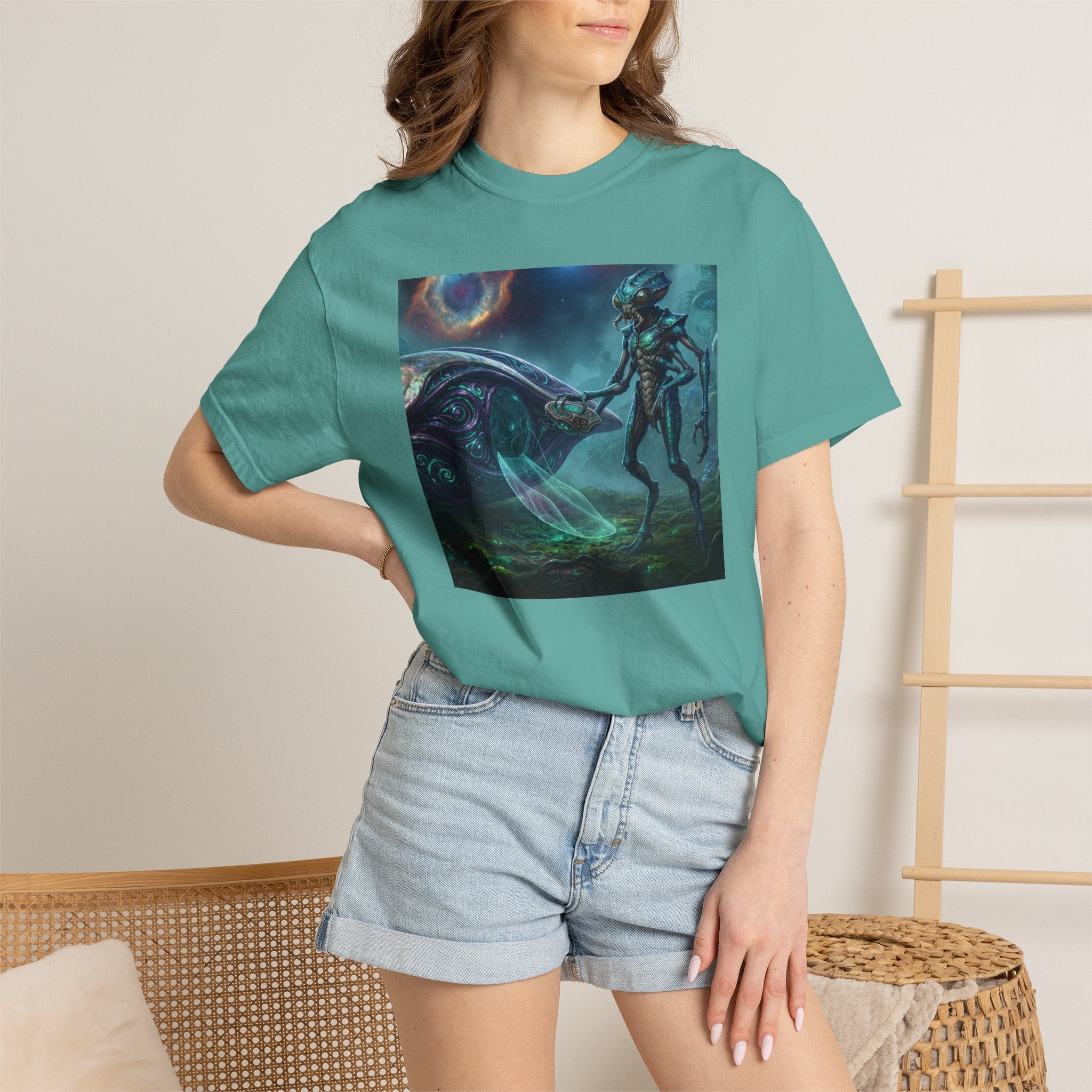 T-shirt Rencontre Extraterrestre — T-shirt Art Cosmique de Science-Fiction