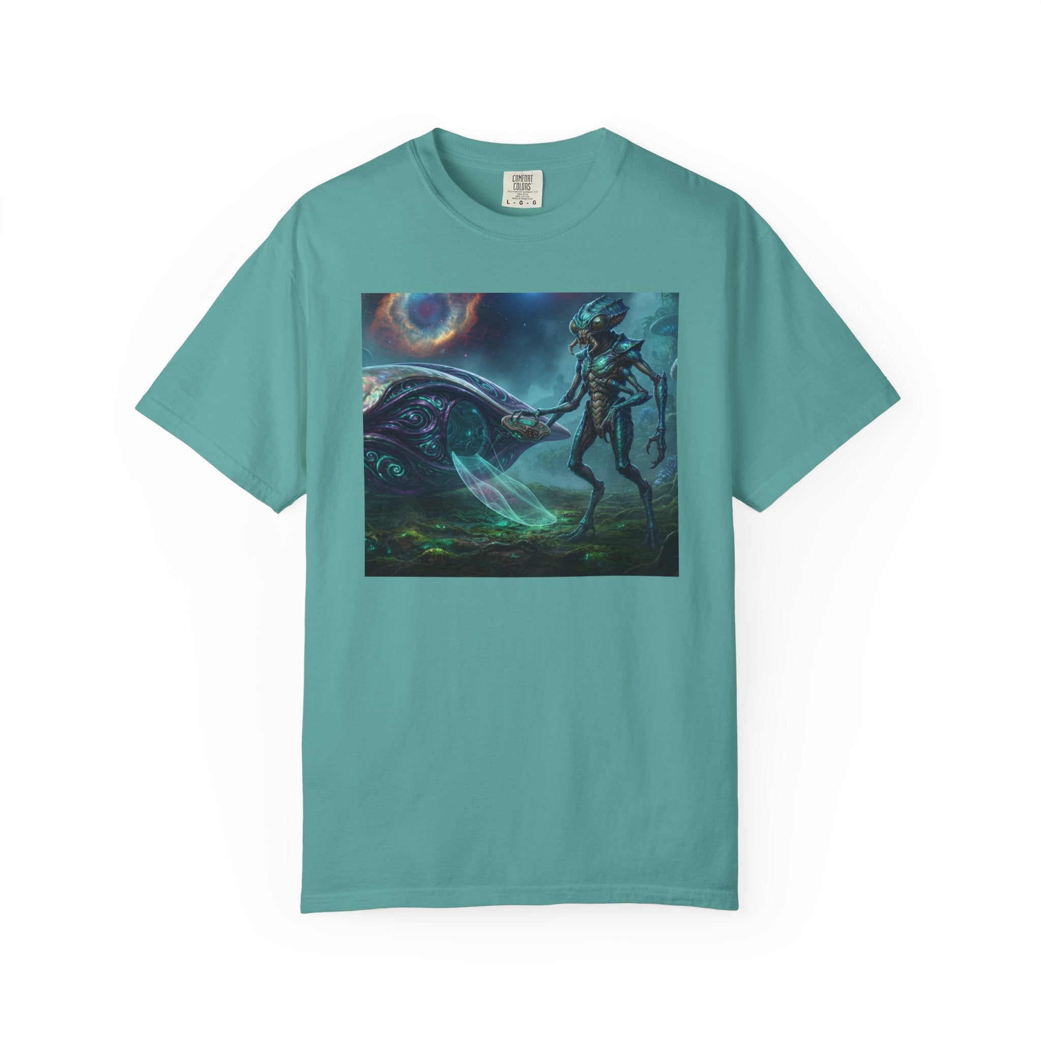 Alien Encounter T-Shirt — Cosmic Sci‑Fi Art Tee