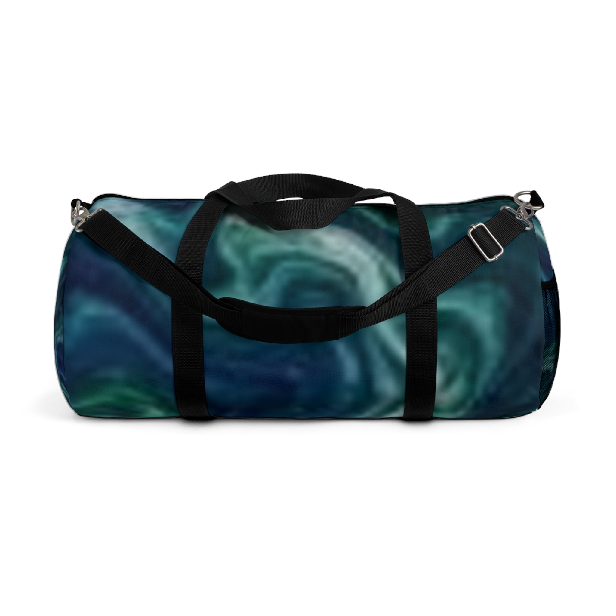 Teal Swirl Duffel Bag – Ocean Abstract Travel Gym Bag