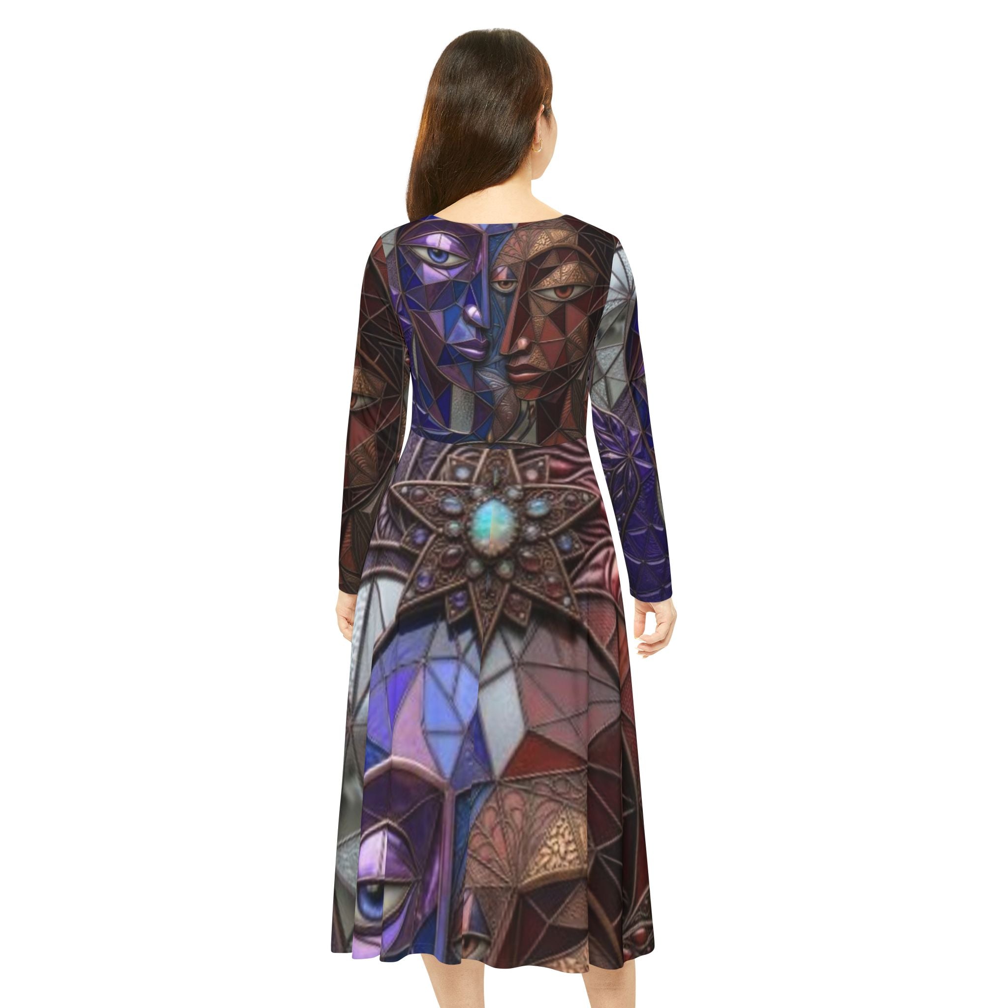 Women's Dress | Long Sleeve Dance Dress | "No More Stolen Sisters" Series #mmiwg
