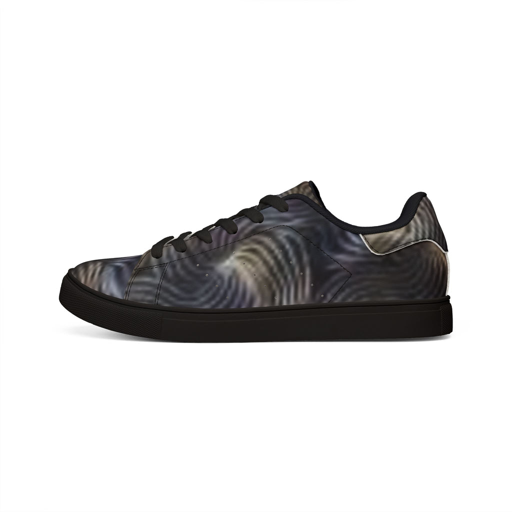 Low-Top Sneakers — Men's Swirl Leather Casual Shoes