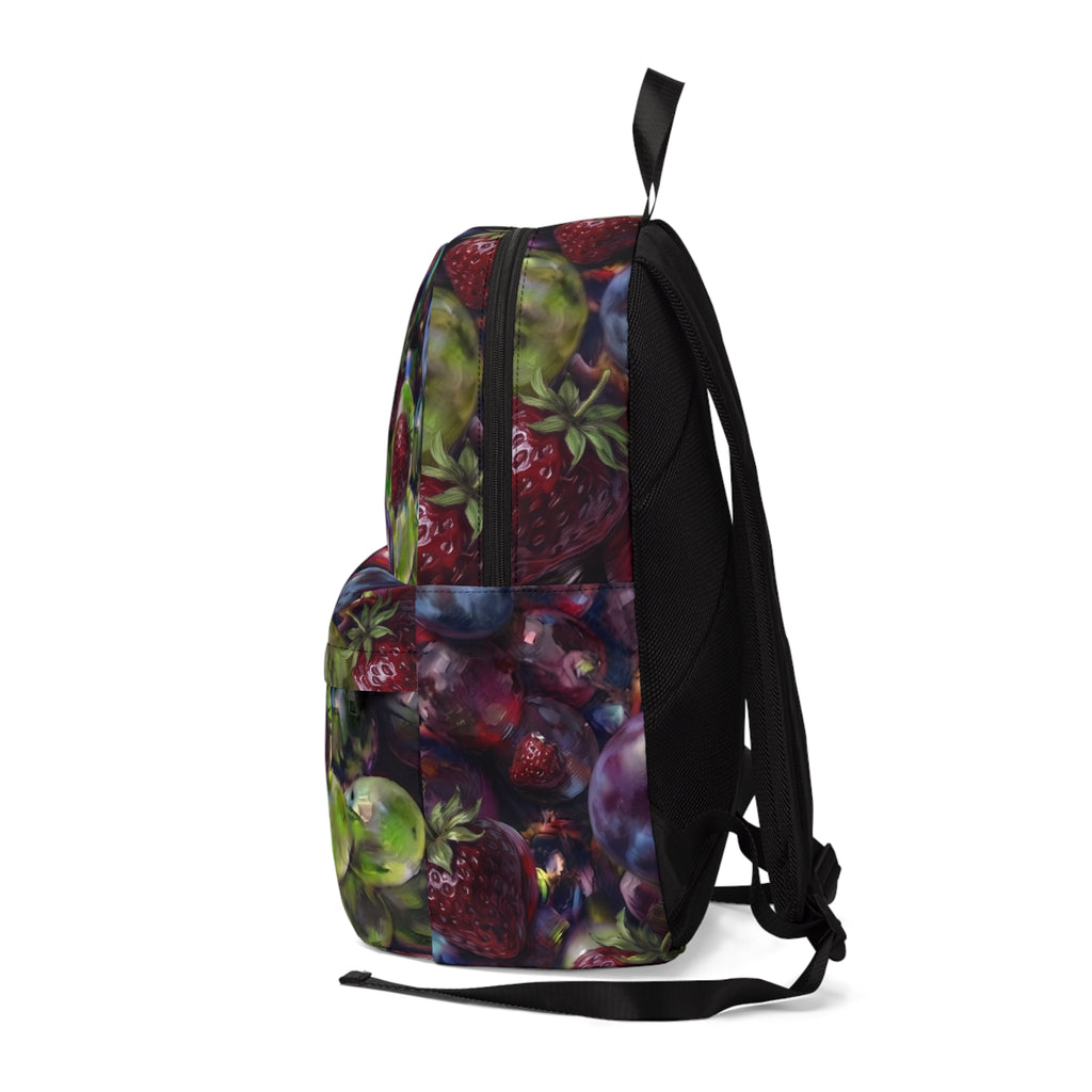 Sac à dos Explosion de Baies – Sac d'école et de voyage à motif de fruits