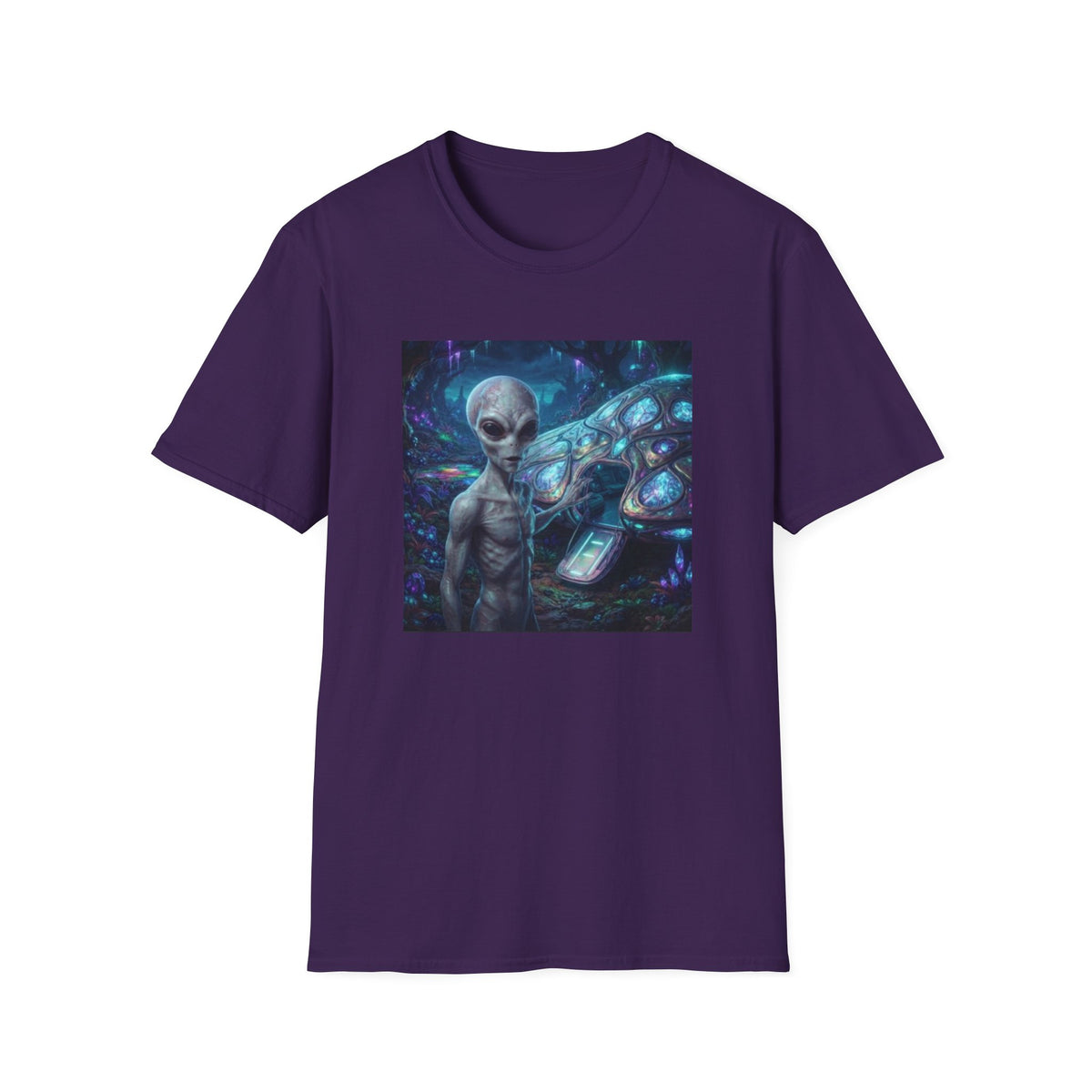 Alien Encounter T‑Shirt — Galactic Grey Extraterrestrial Art Tee