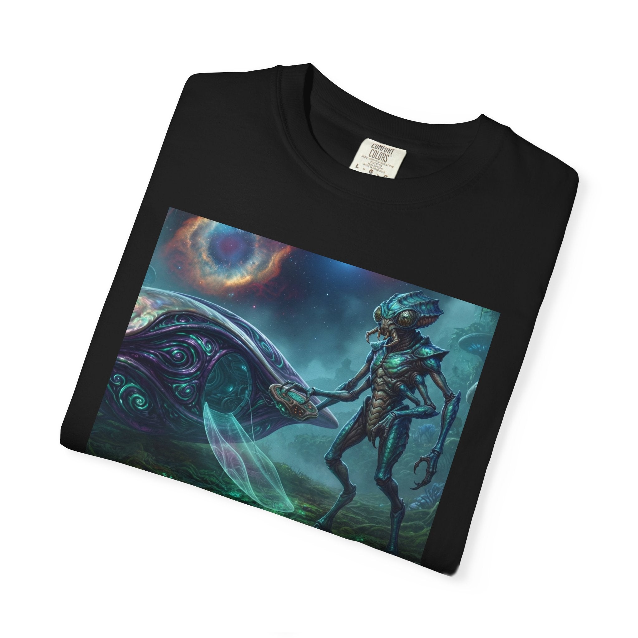 T-shirt Rencontre Extraterrestre — T-shirt Art Cosmique de Science-Fiction