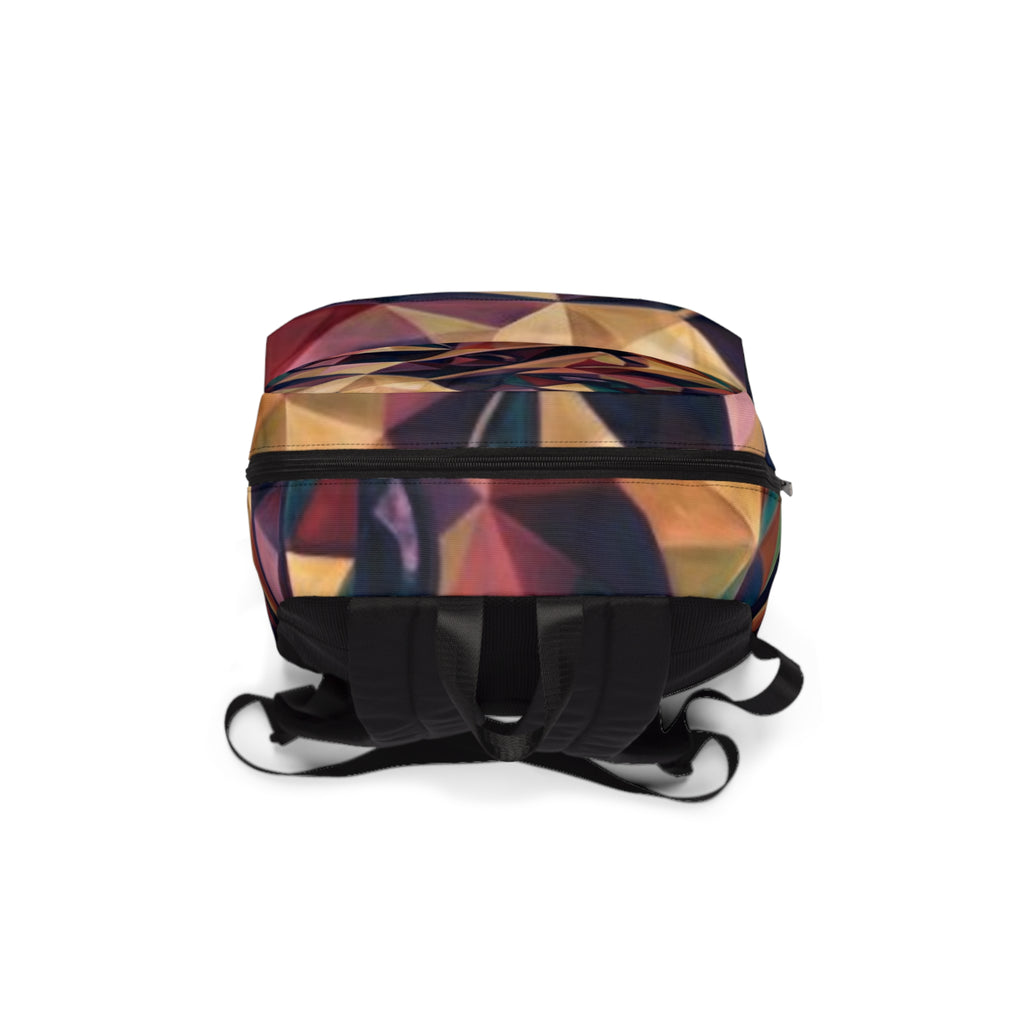 Geometric  Abstract Polygon Portrait School & Travel Bag - "No More Stolen Sisters!" Collection
