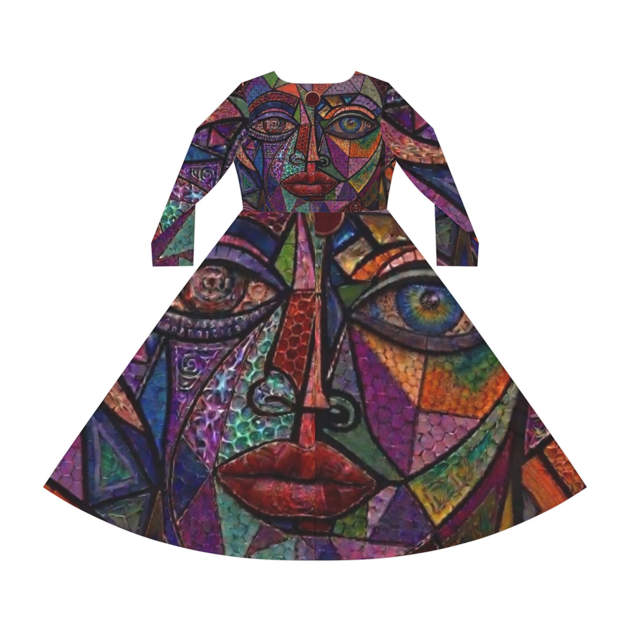 Colorful Abstract | Long Sleeve Dance Dress |  "No More Stolen Sisters" Series #mmiwg