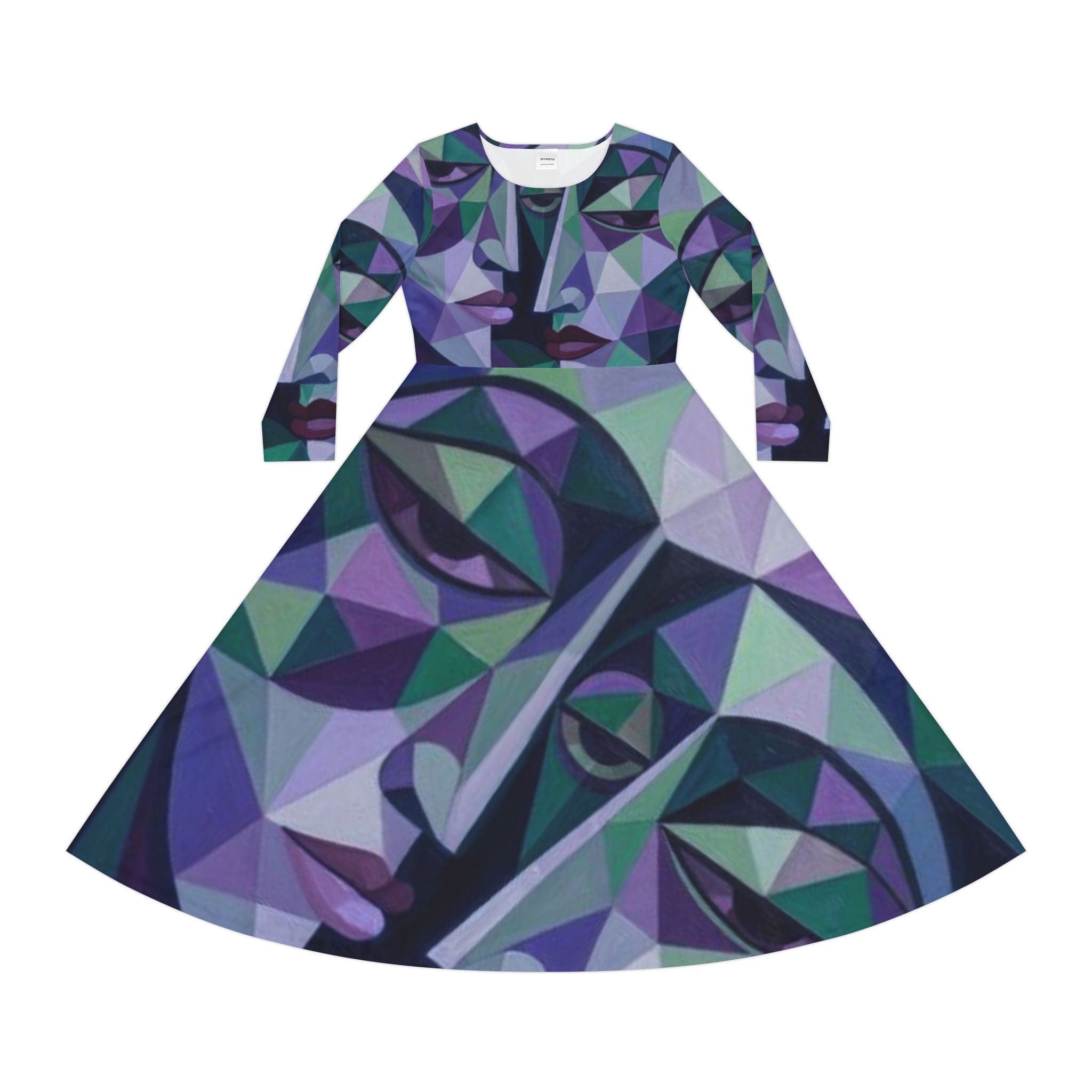 Geometric Long Sleeve Dress | Abstract | "No More Stolen Sisters" Series #mmiwg