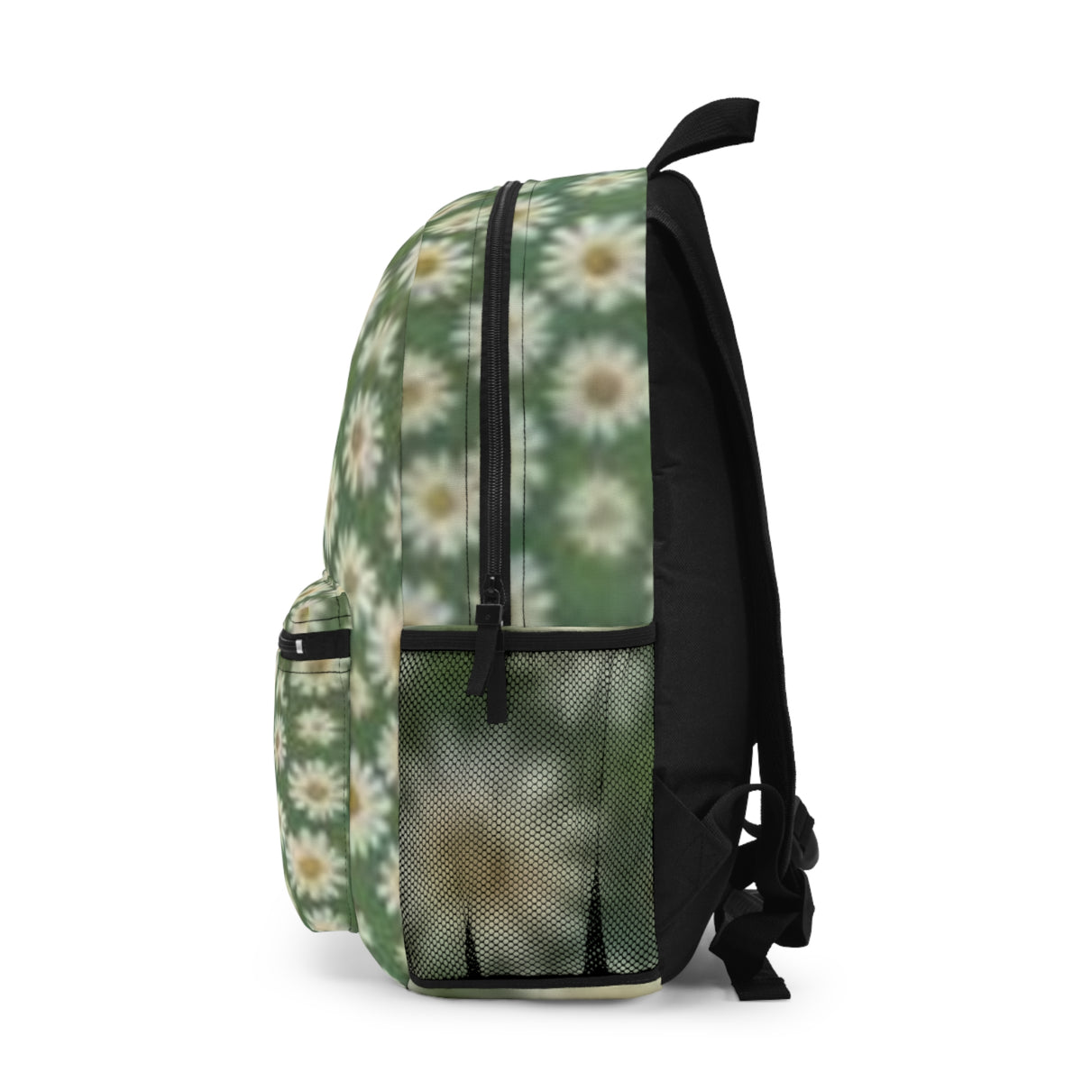 Daisy Field Backpack — Green Floral School & Travel Bag