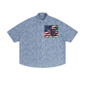 Unisex Boxy Vintage Wash Denim Shirt