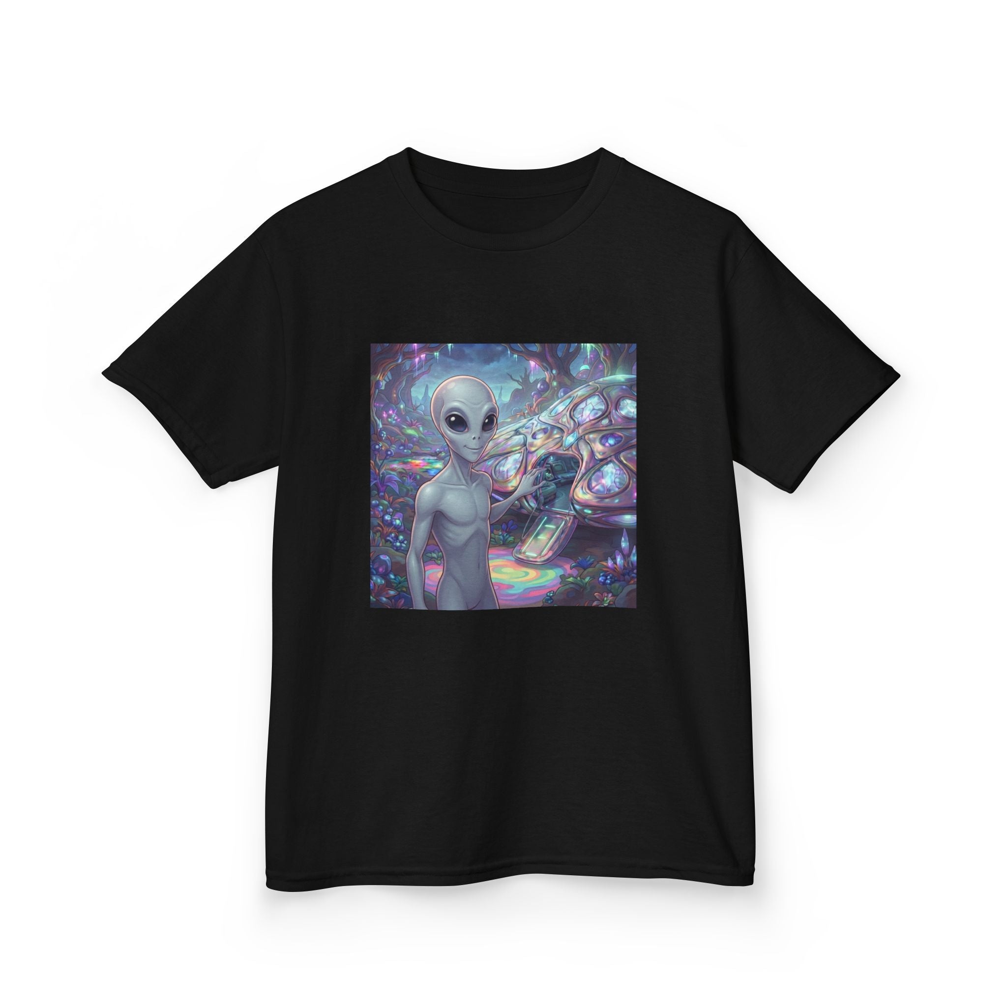 Kids Alien Space Tee — Cute Cosmic Extraterrestrial Graphic Shirt