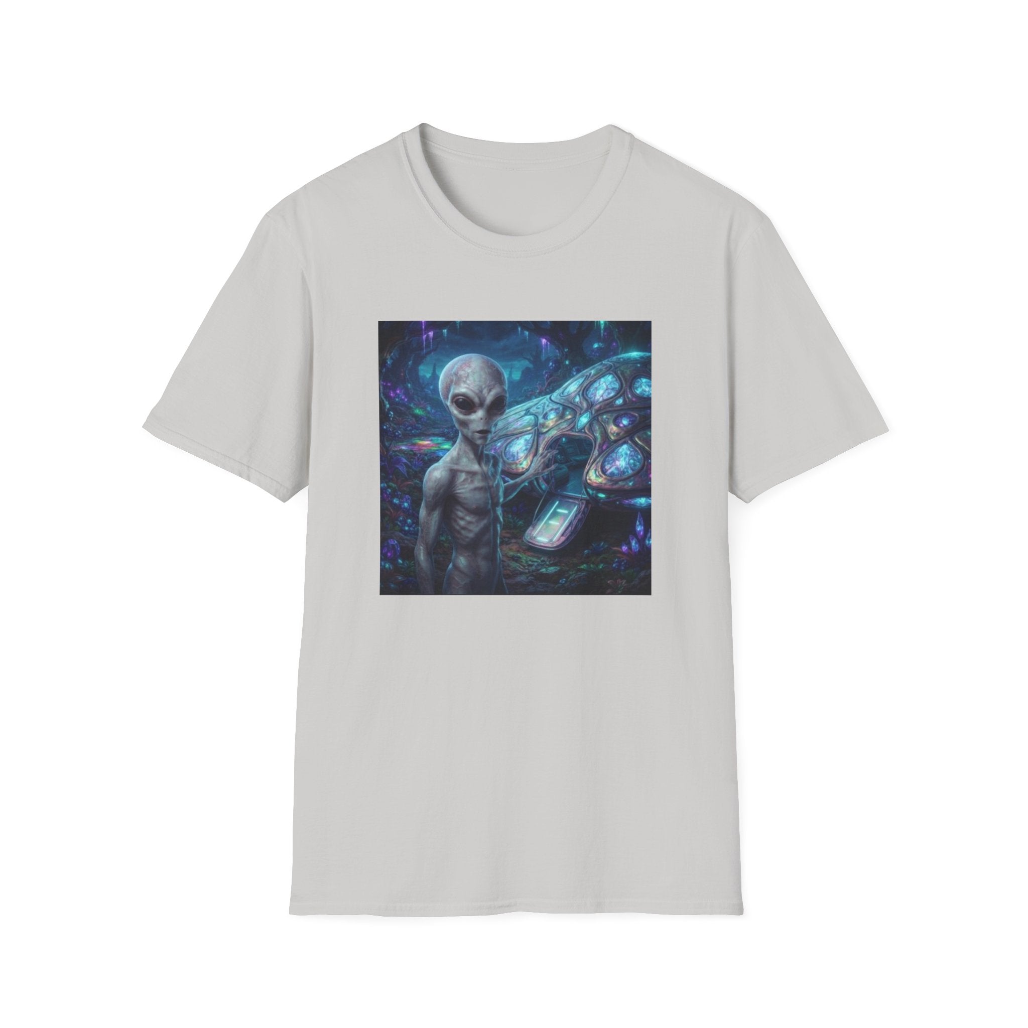 Alien Encounter T‑Shirt — Galactic Grey Extraterrestrial Art Tee