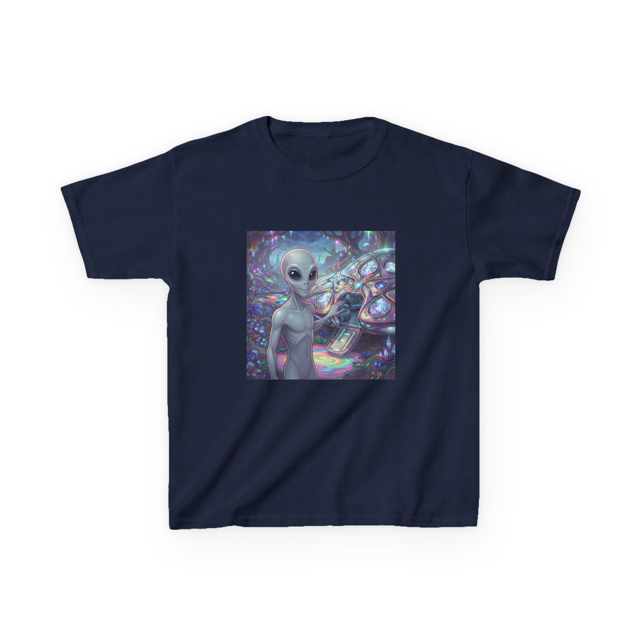 Kids Alien Space Tee — Cute Cosmic Extraterrestrial Graphic Shirt