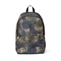 Spiral Wave Pattern Backpack — Abstract Swirl Fabric Daypack