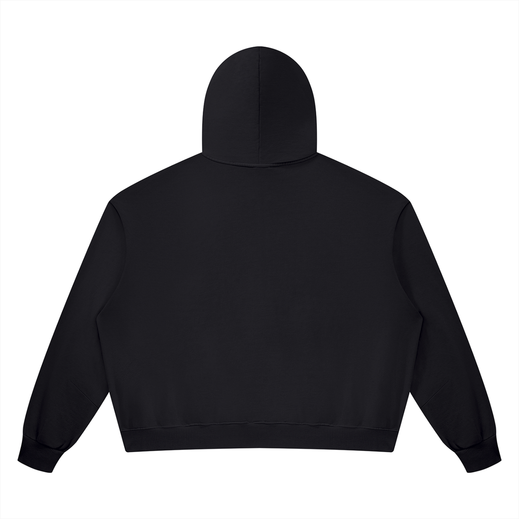 Felpa con cappuccio unisex boxy vintage wash con zip integrale
