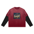 Unisex Vintage Wash Distressed Layer T-Shirt