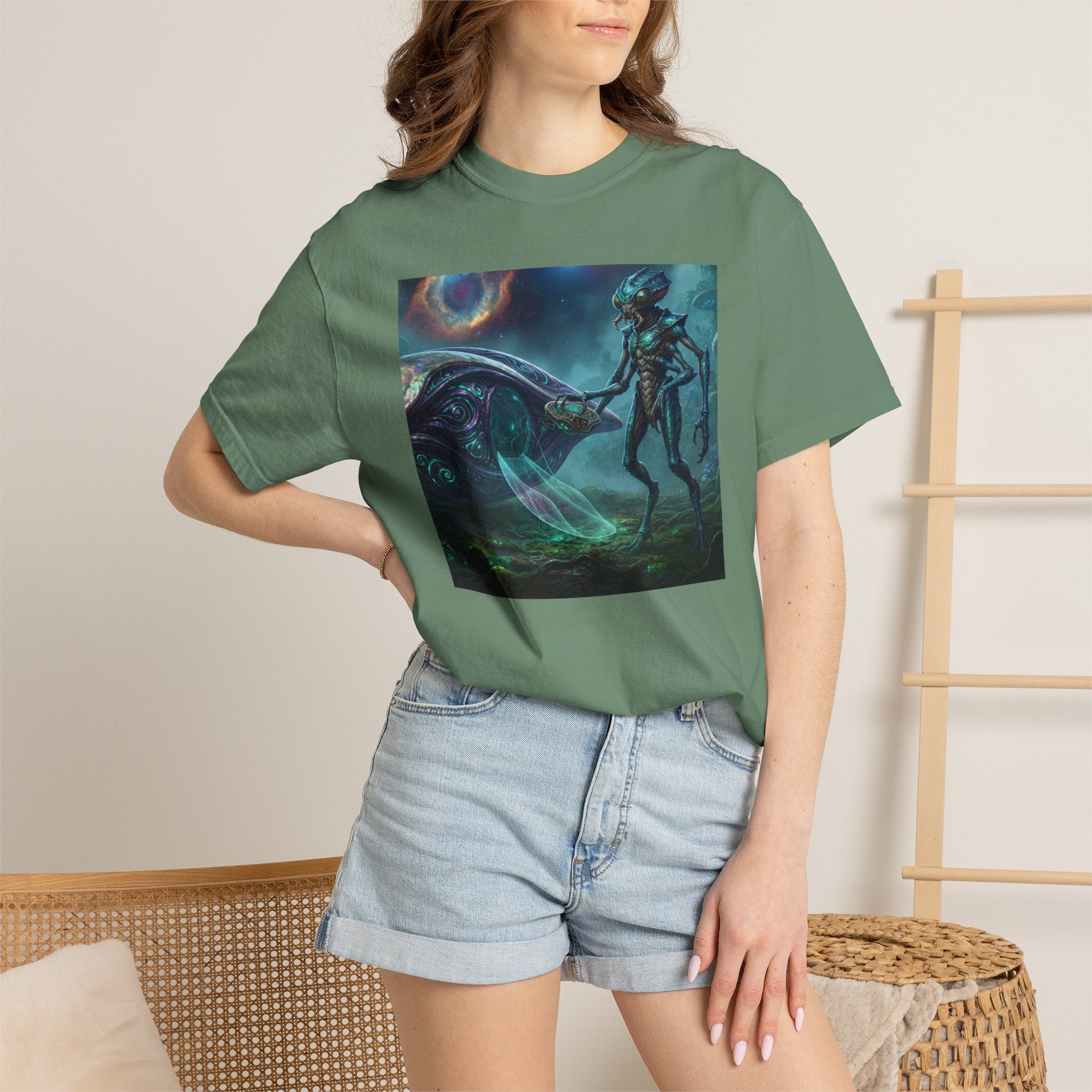 Alien Encounter T-Shirt — Cosmic Sci‑Fi Art Tee