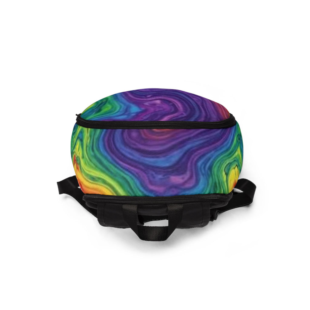 Psychedelic Rainbow Swirl Backpack