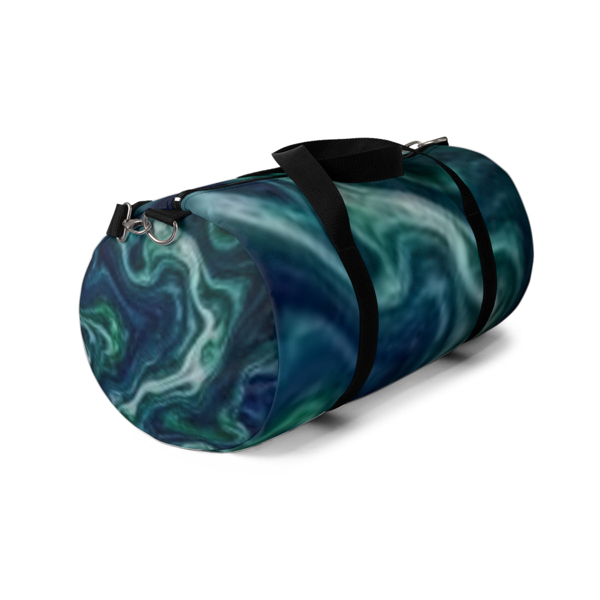Teal Swirl Duffel Bag – Ocean Abstract Travel Gym Bag