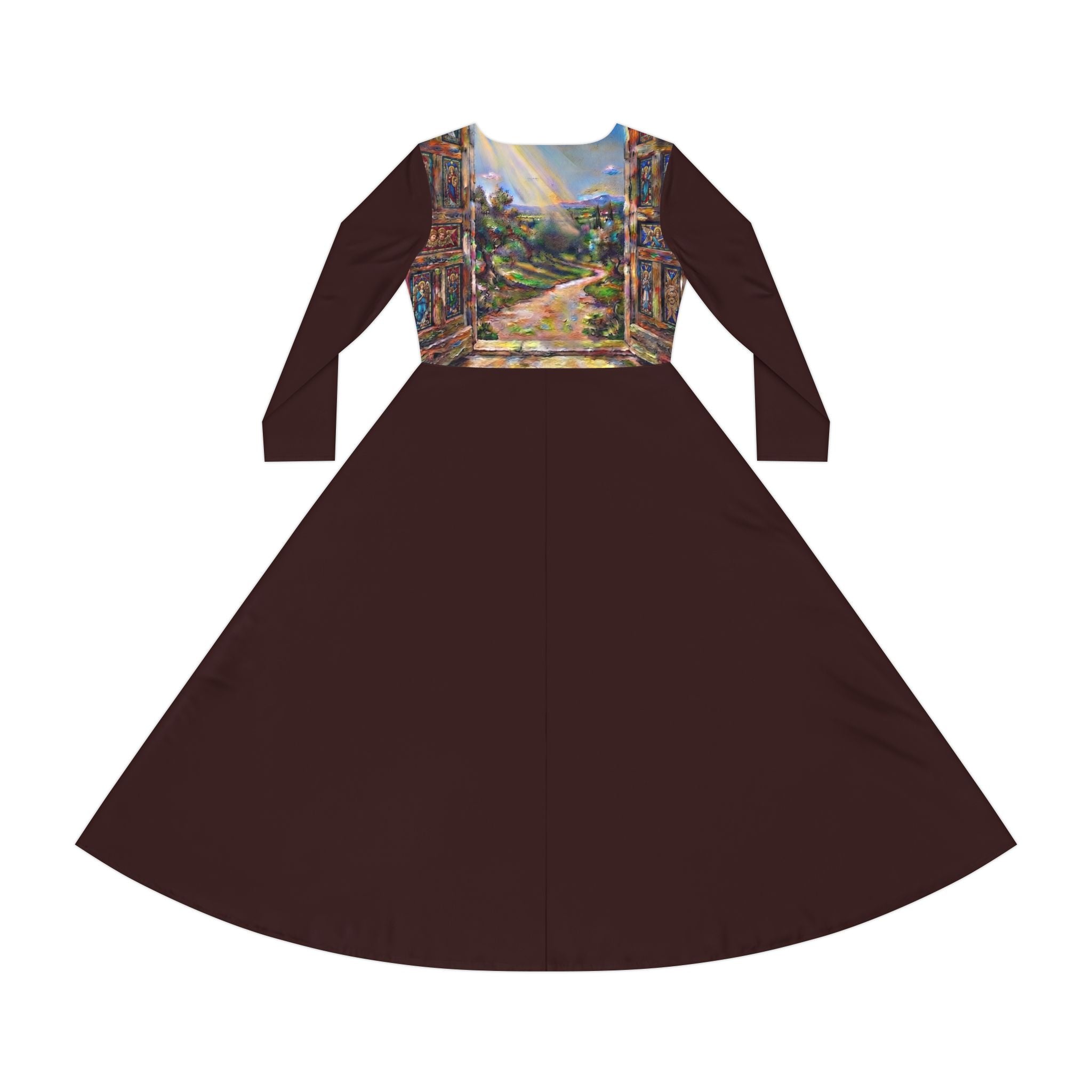 Women's Long Sleeve Dress -Doors Opening to Rainbow - "No More Stolen Sisters!" Collection