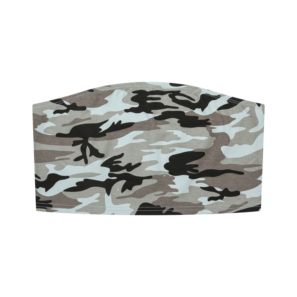 Top a tubiera corto camouflage da donna