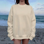 Women's Drop Shoulder Crew Neck Sweatshirt|DTF