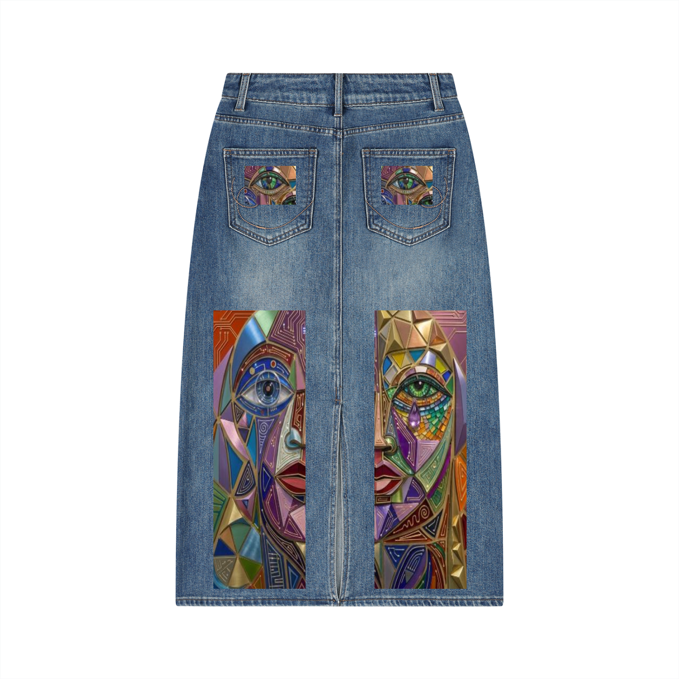 Women’s Vintage Wash Denim Skirt