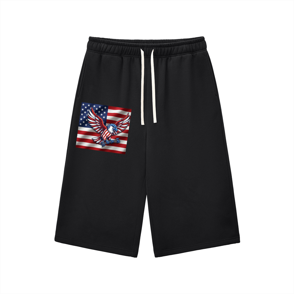 Relaxed Drawstring Three-quarter Sweatpants