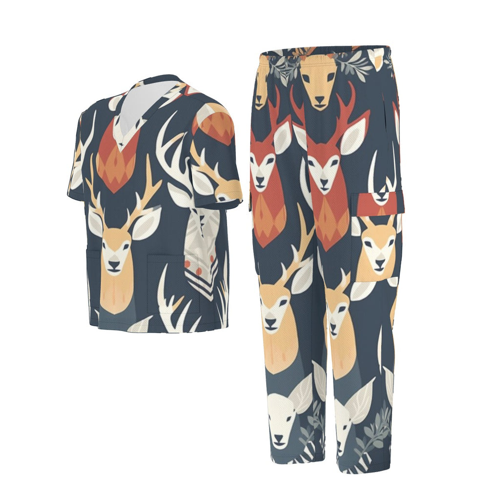 All-Over Print Unisex Scrub Set|Birdseye