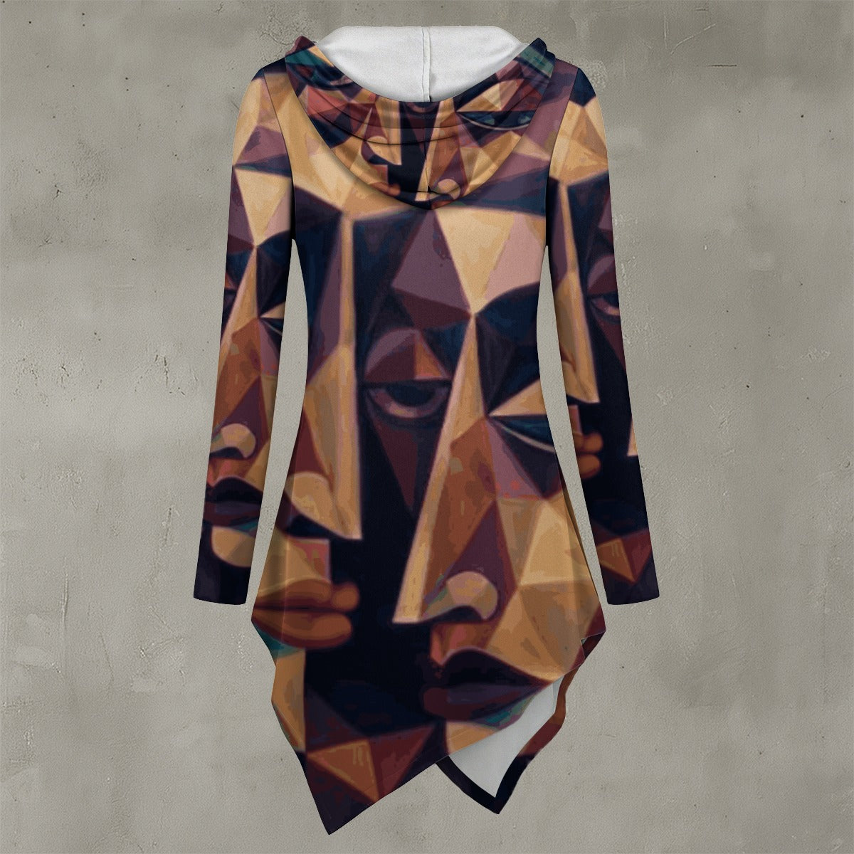 All-Over Print Women's Asymmetric Hem Hoodie