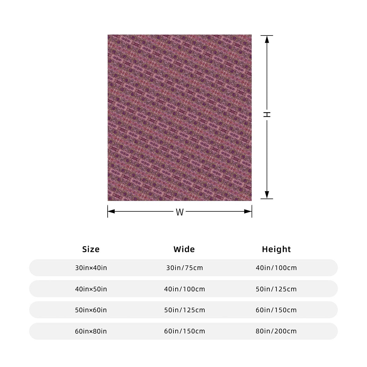 Gram Flannel Blanket - Vertical Style Printed in USA|290GSM