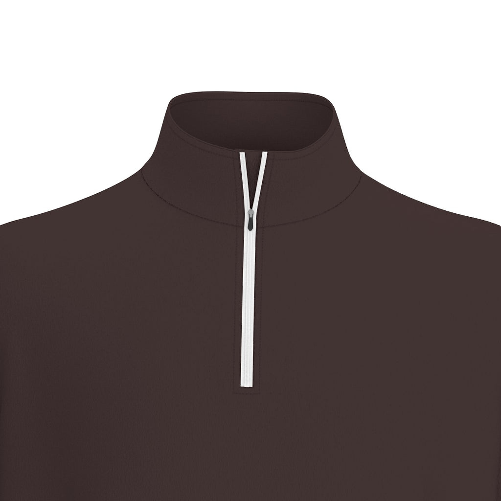 Maglia sportiva da uomo con stampa all-over, colletto e maniche lunghe