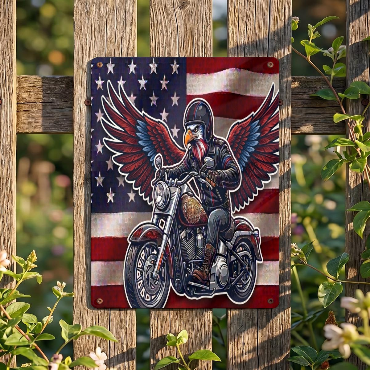 Eagle Thickened Rectangular Iron Wall Painting Printed in Canada