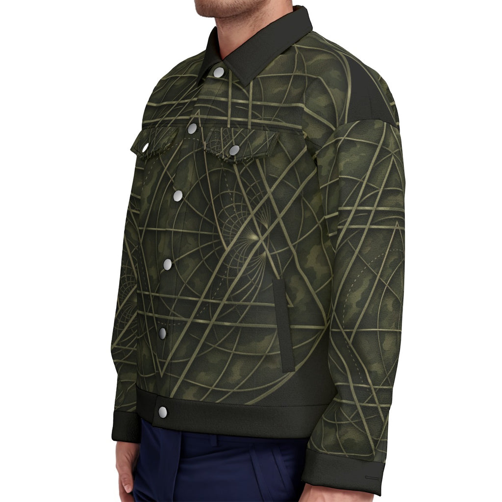 Giacca unisex con stampa all-over e revers | Cotone 245 g/m²