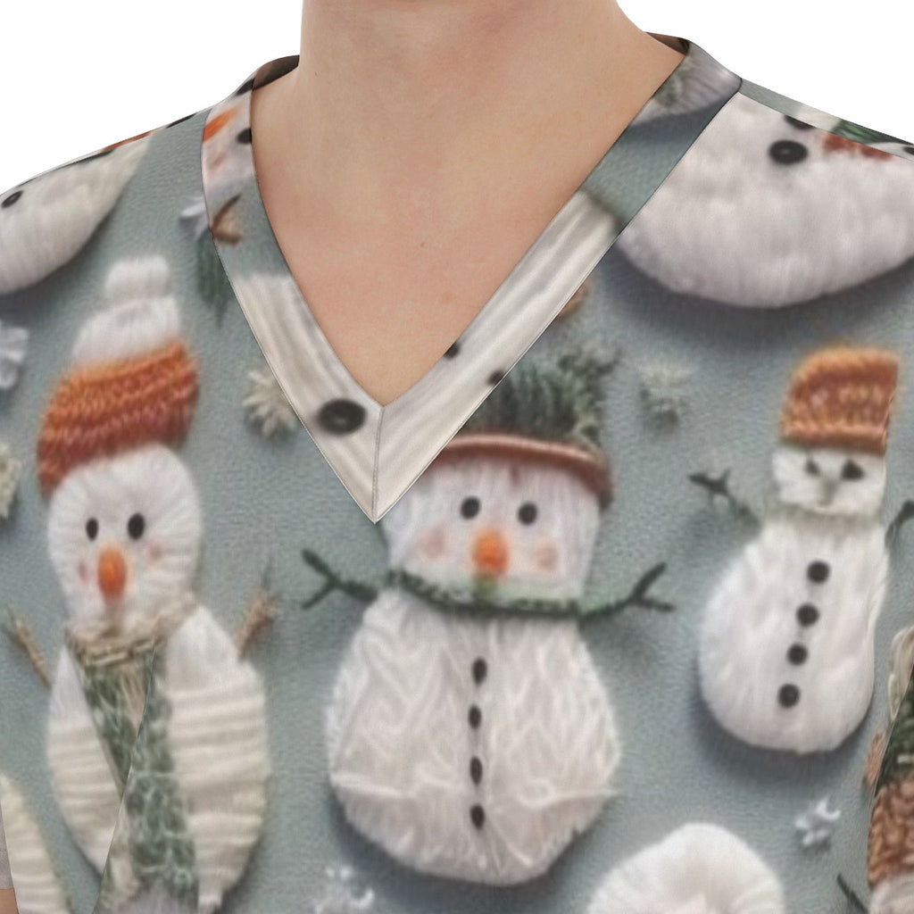 All-Over Print Unisex Scrub Set With Six Pocket