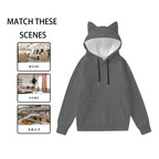 All-Over Print Women’s Hoodie With Decorative Ears