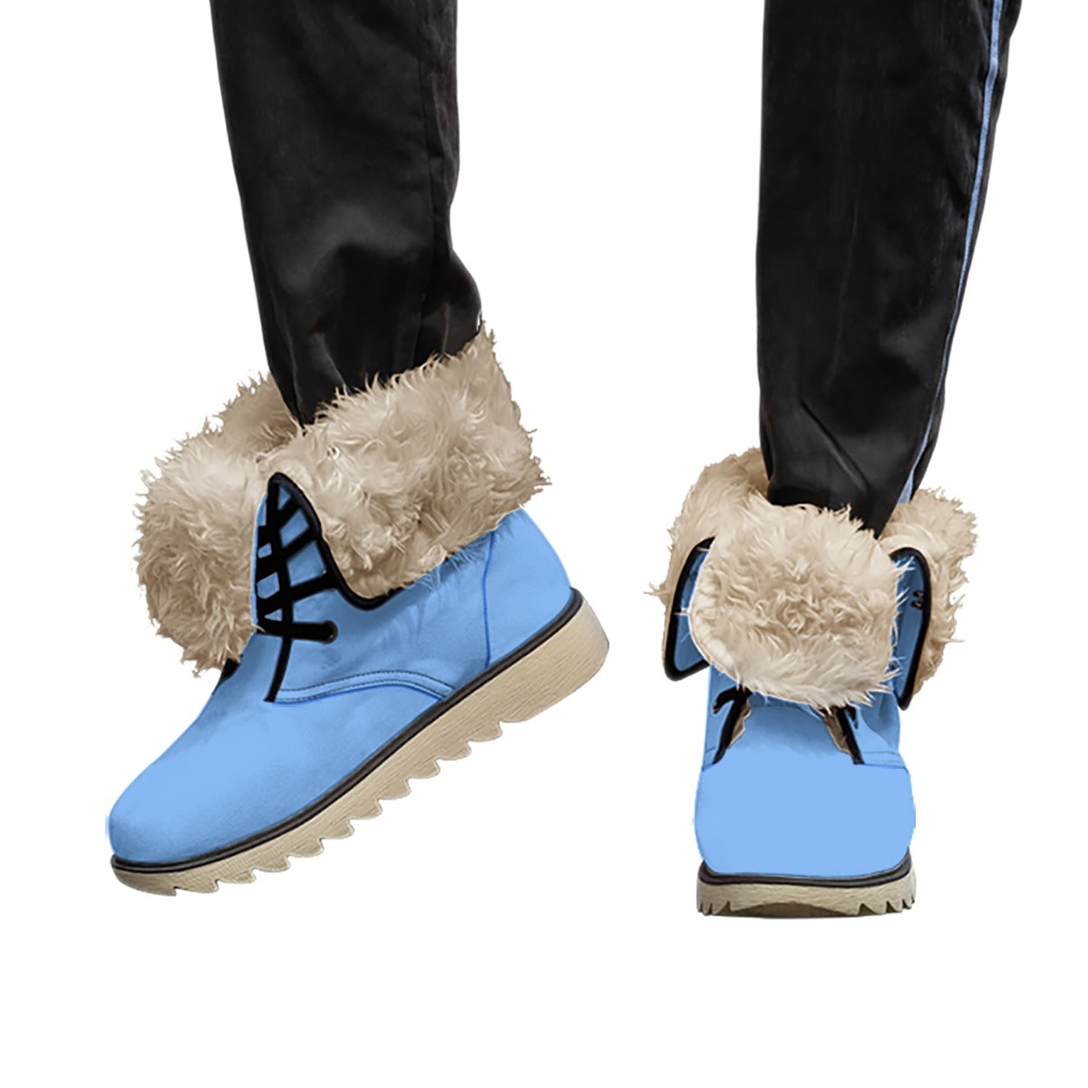 All-Over Print Men's Plush Boots