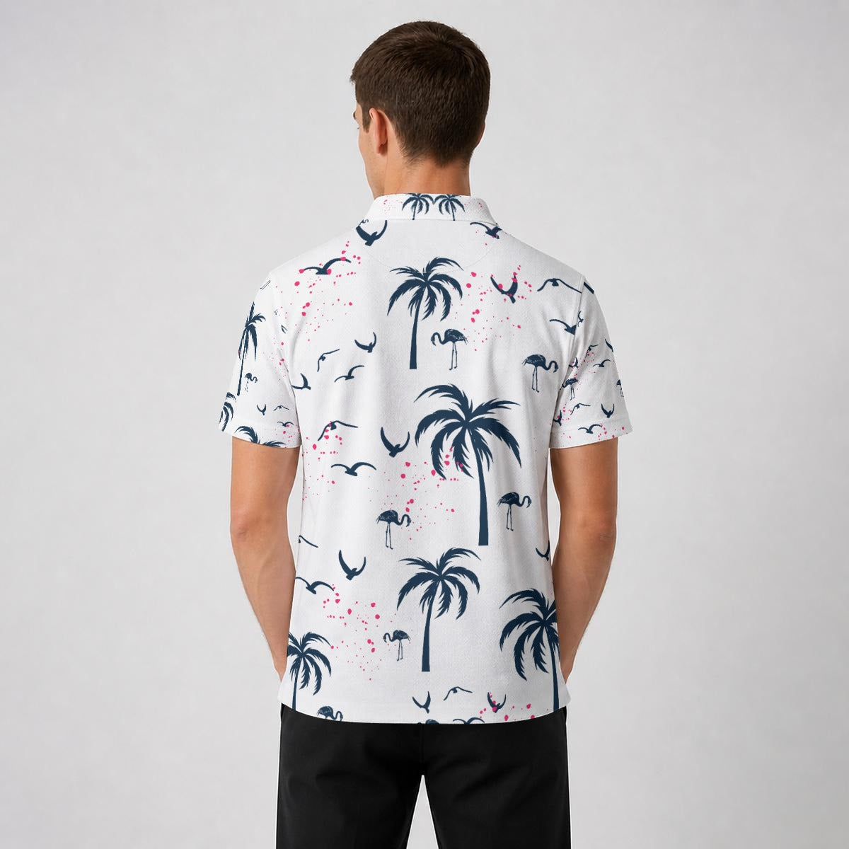 All-Over Print Men's Polo Shirt|Bonded Seam