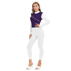All-Over Print Women's Long-sleeved High-neck Jumpsuit With Zipper