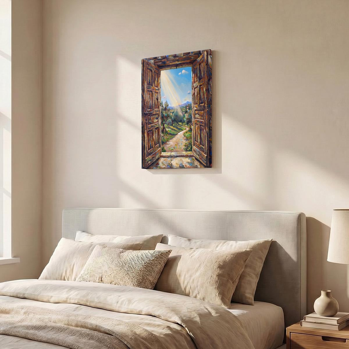 LIght Through AN Open Door Designs WIth Purpose Brand Vertical Framed Canvas Wall