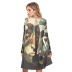 All-Over Print Women's Round Neck Dress|190GSM Cotton